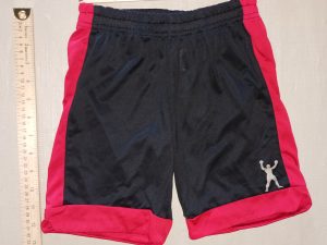 Boys Size 5 ALI Gym Athletic Shorts Elastic Waist Black with Red Trim