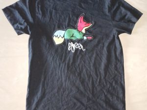 Mens Size Large AKOO FOX T-Shirt Black with Signature Logo