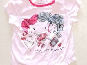 Little Girls Size 5T HARLEY QUINN T-Shirt Pink with Red Trim Print