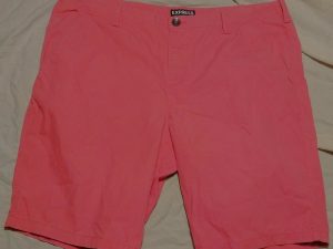 Men’s Express Size 36 Salmon Chino Flat Front YT4B