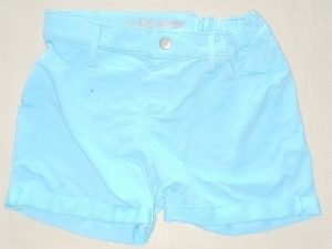 Girls WONDER NATION Size 10-12 Plus Shorts Blue Cuffed Stretch