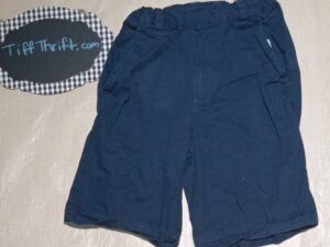 Boys CSU Classic School Uniform Size 7 Shorts Chino Flat Front Navy Blue Adjustable Waist