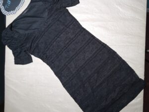 Women’s SOPRANO Size Small Dress Black Bodycon Stretch Sexy Short Sleeve Scoop Neck