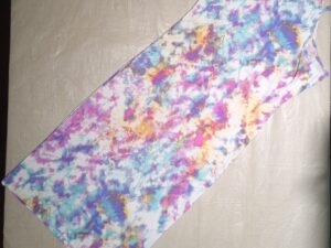 Womens New Look Size M Tank Dress Stretchy Midi Bodycon Multicolor Tie Dye Print