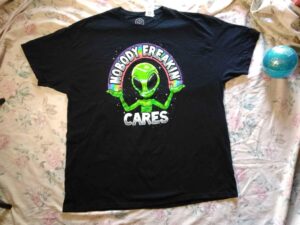 Men’s Novelty T-shirt 2XL NOBODY FREAKIN CARES