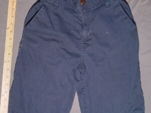 Boys WONDER NATION Size 16 Shorts Navy Blue Bermuda Adjustable Waist Elastic School Uniform