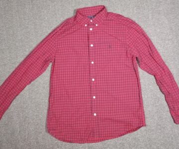 Boy’s Ralph Lauren Size XL 18-20 Shirt Button Up Red Checkered 100% Cotton Boy’s Ralph Lauren Size XL 18-20 Shirt Button Up Red Checkered 100% Cotton